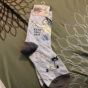 Fuck this shit Blue Q Socks